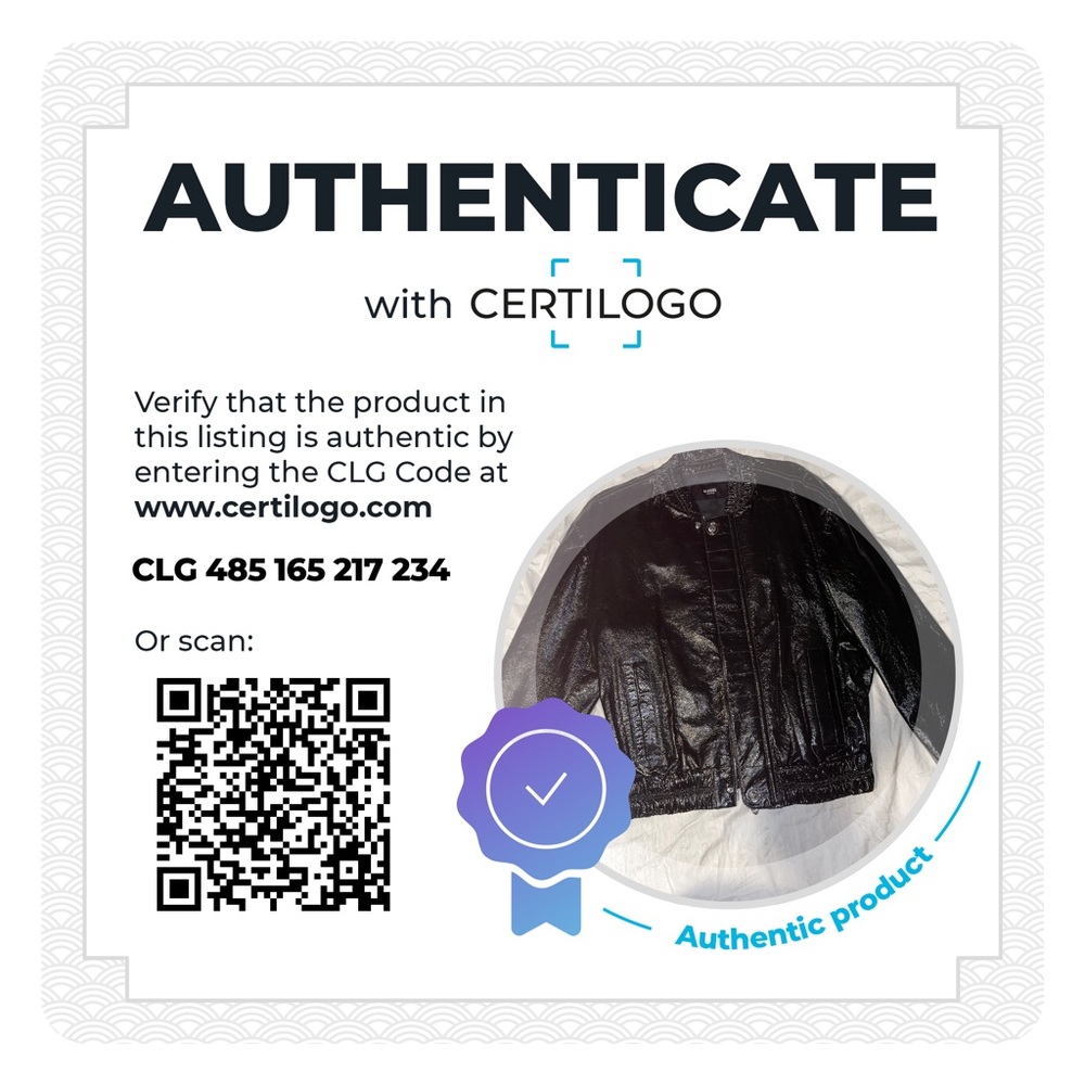 Versus Black Lacquered Leather Jacket